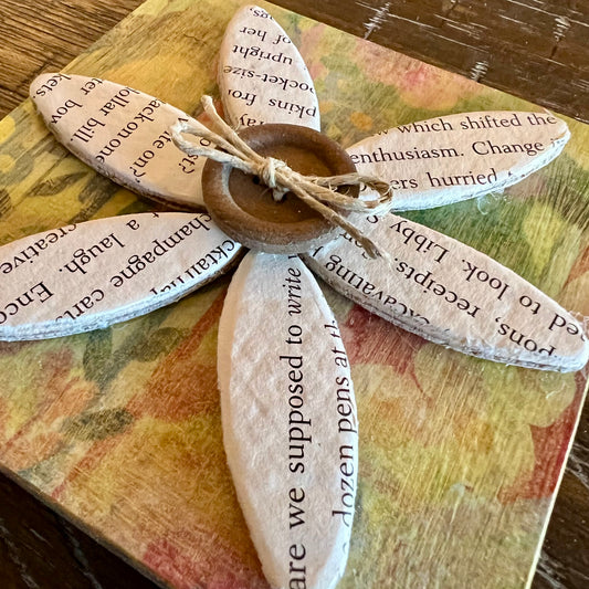 Closeup of Literary Bloom Magnet.