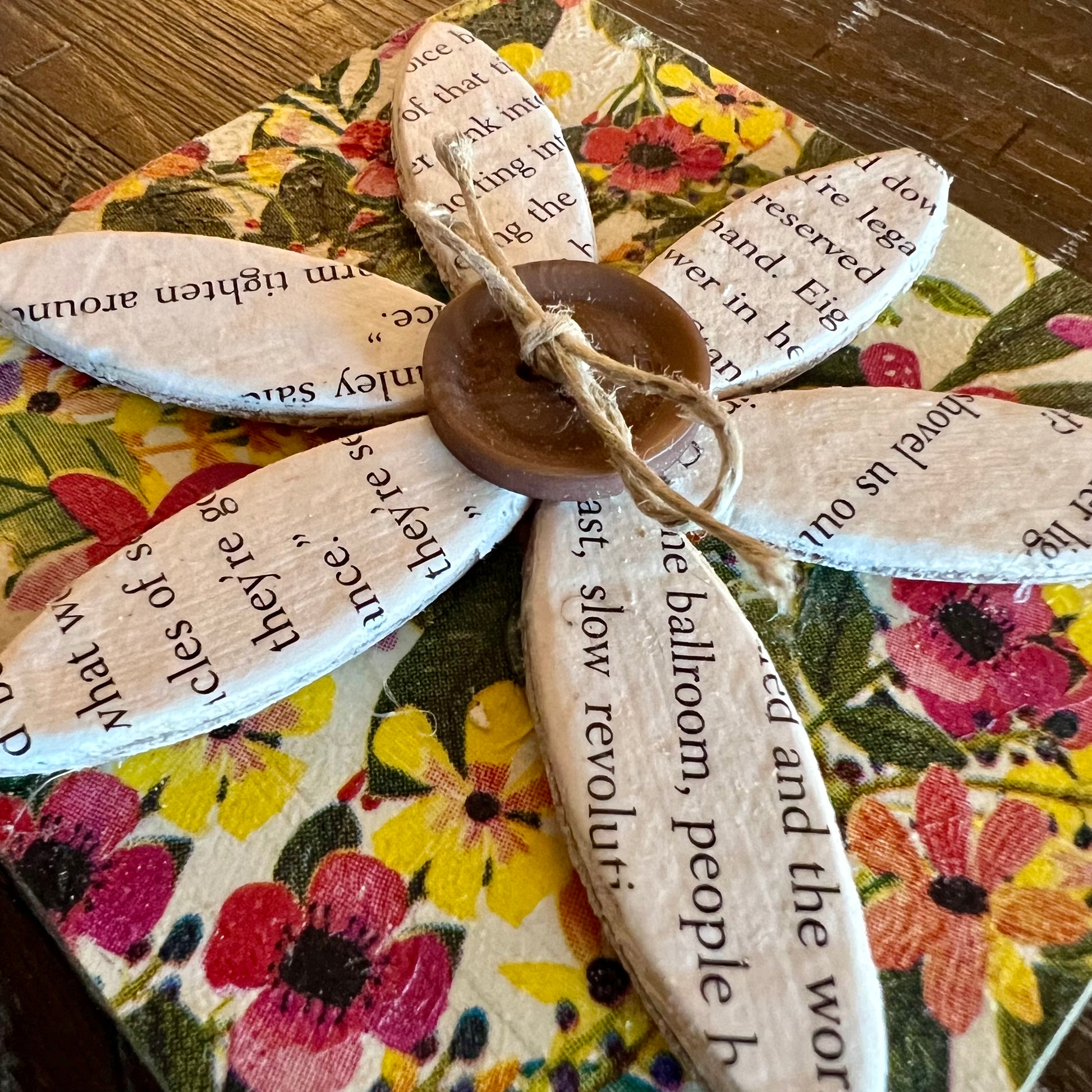 Close-up of Literary Bloom Magnet.