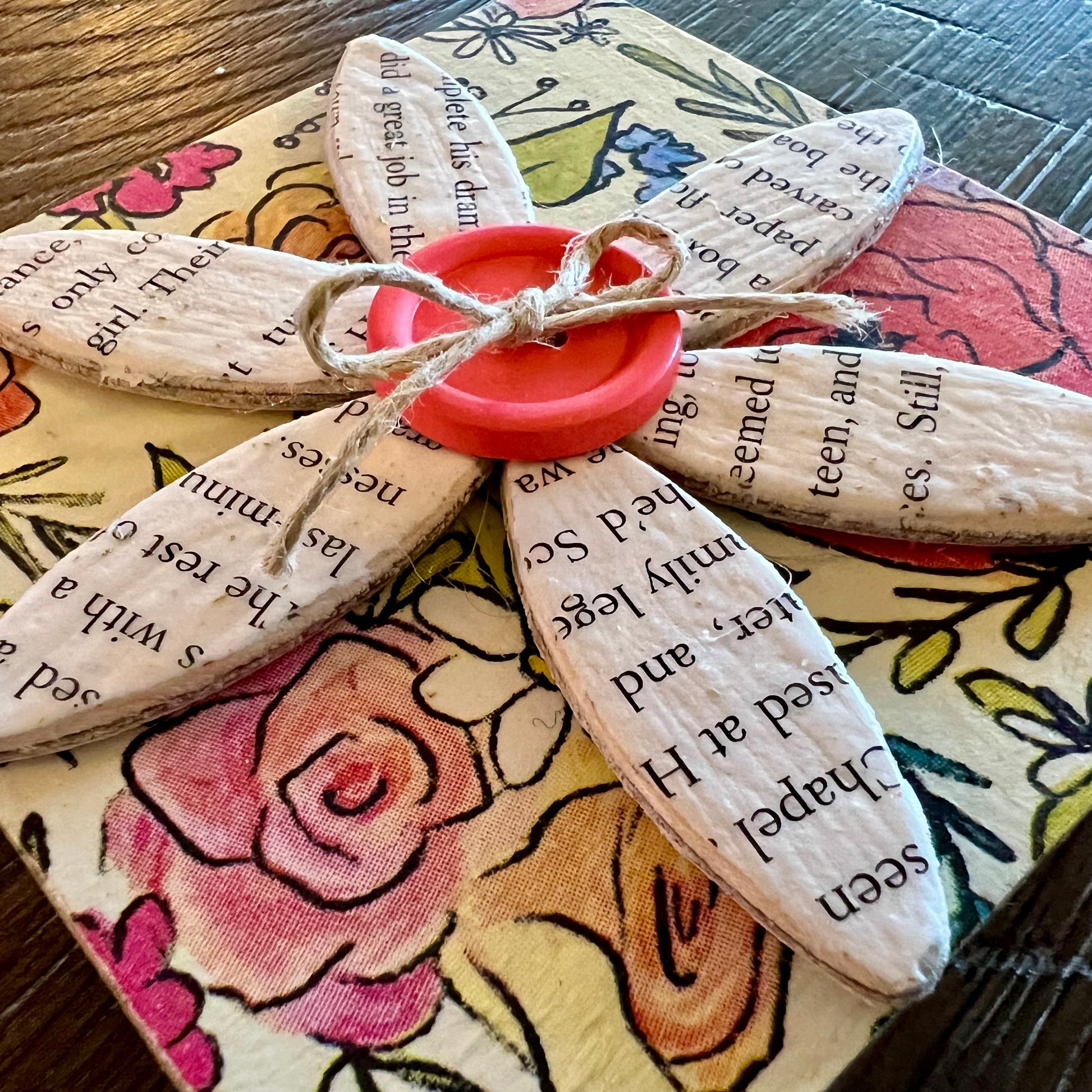 Close-up of Literary Bloom Magnet.
