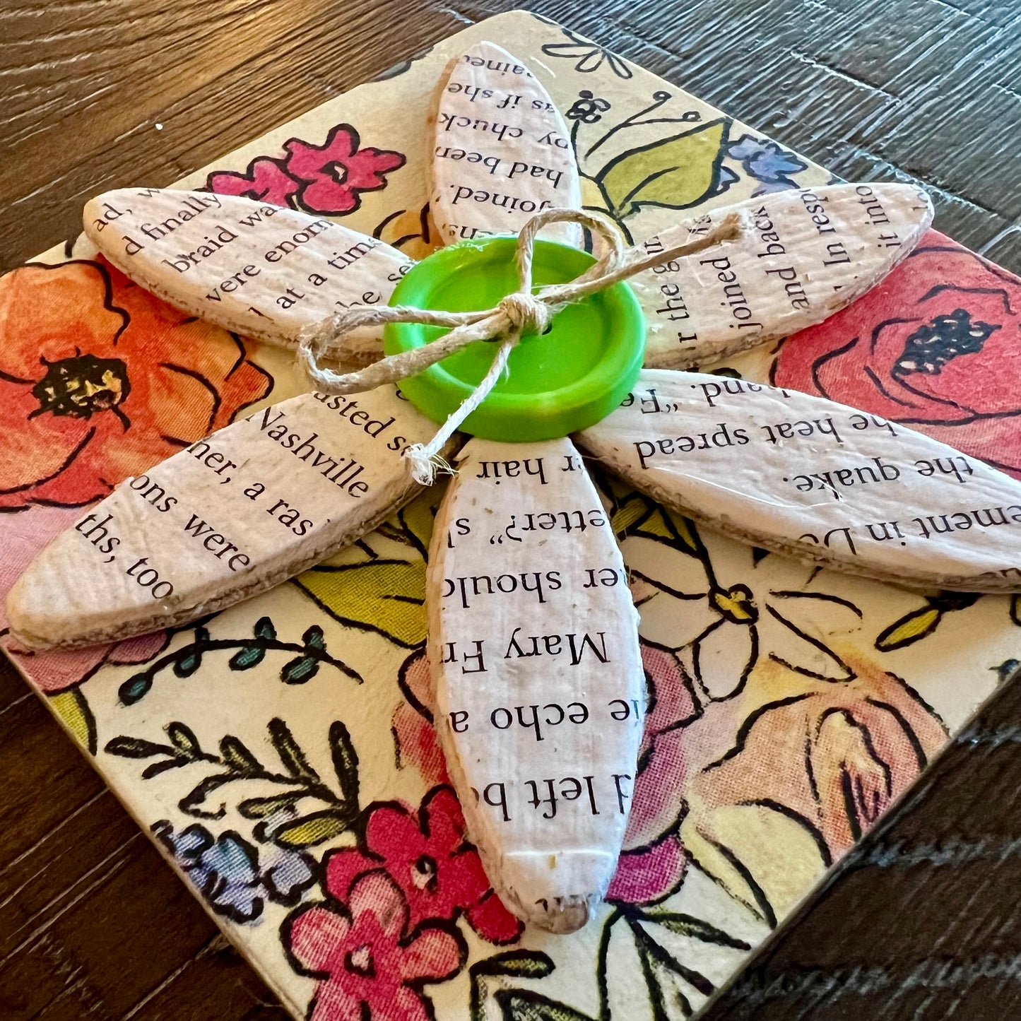 Close-up of Literary Bloom Magnet.