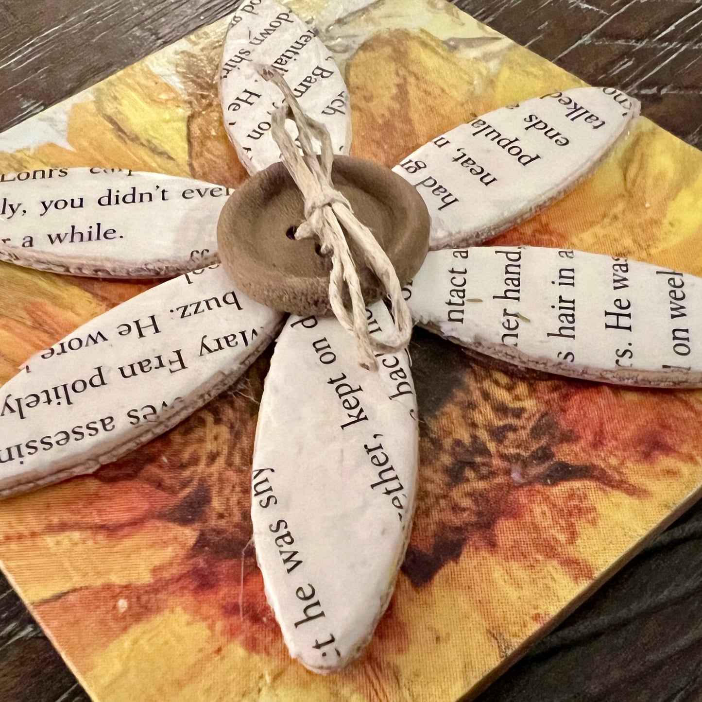 Close-up of Literary Bloom Magnet.